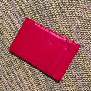J.Crew leather magic wallet - hot pink